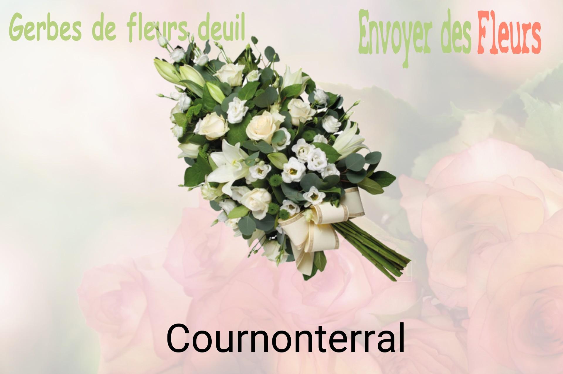 Gerbe de fleurs de deuil livrée à Cournonterral